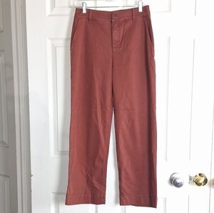 Bella Dahl Saige Harvest Red High Rise Wide Leg Crop Pants